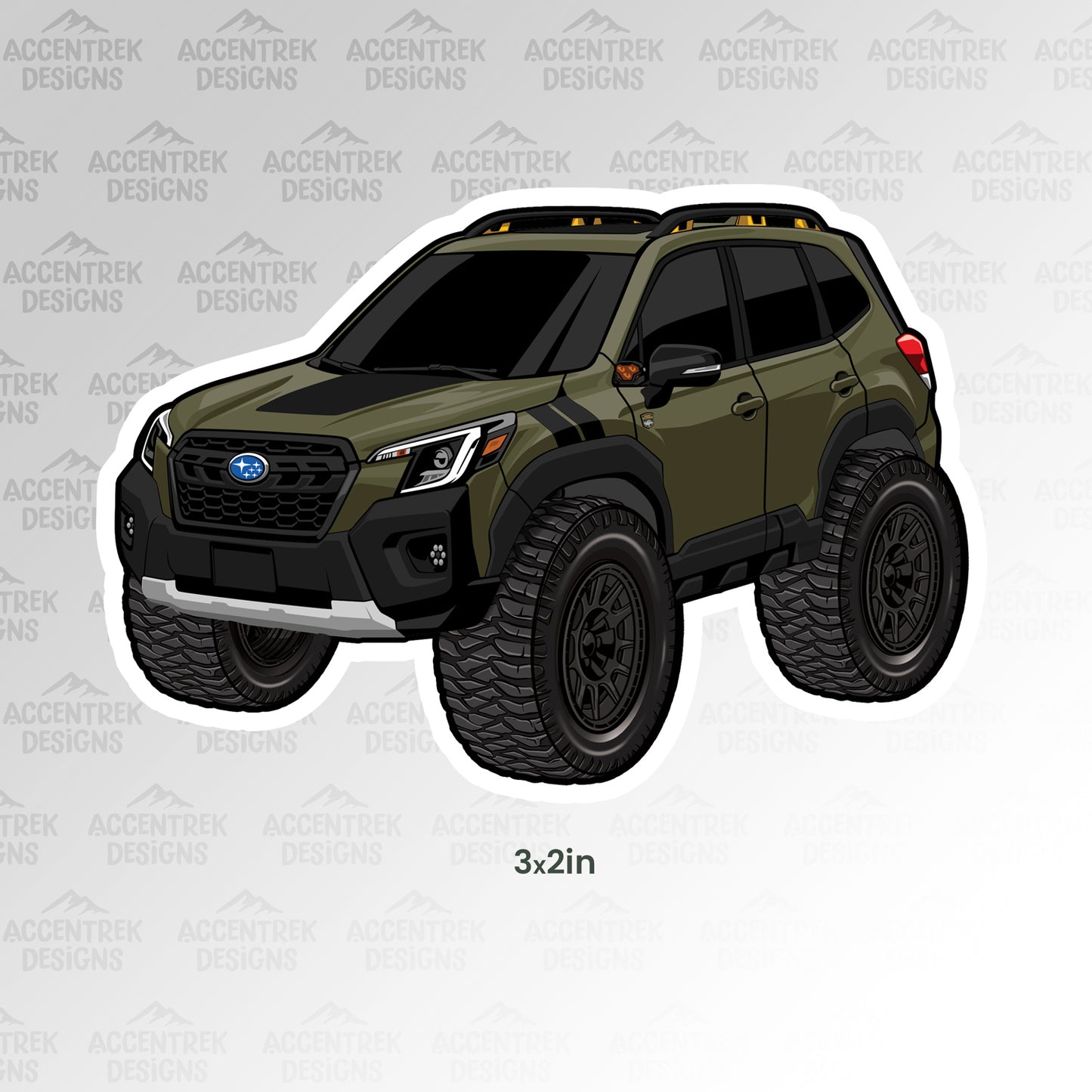 Forester Wilderness CARtoon Sticker
