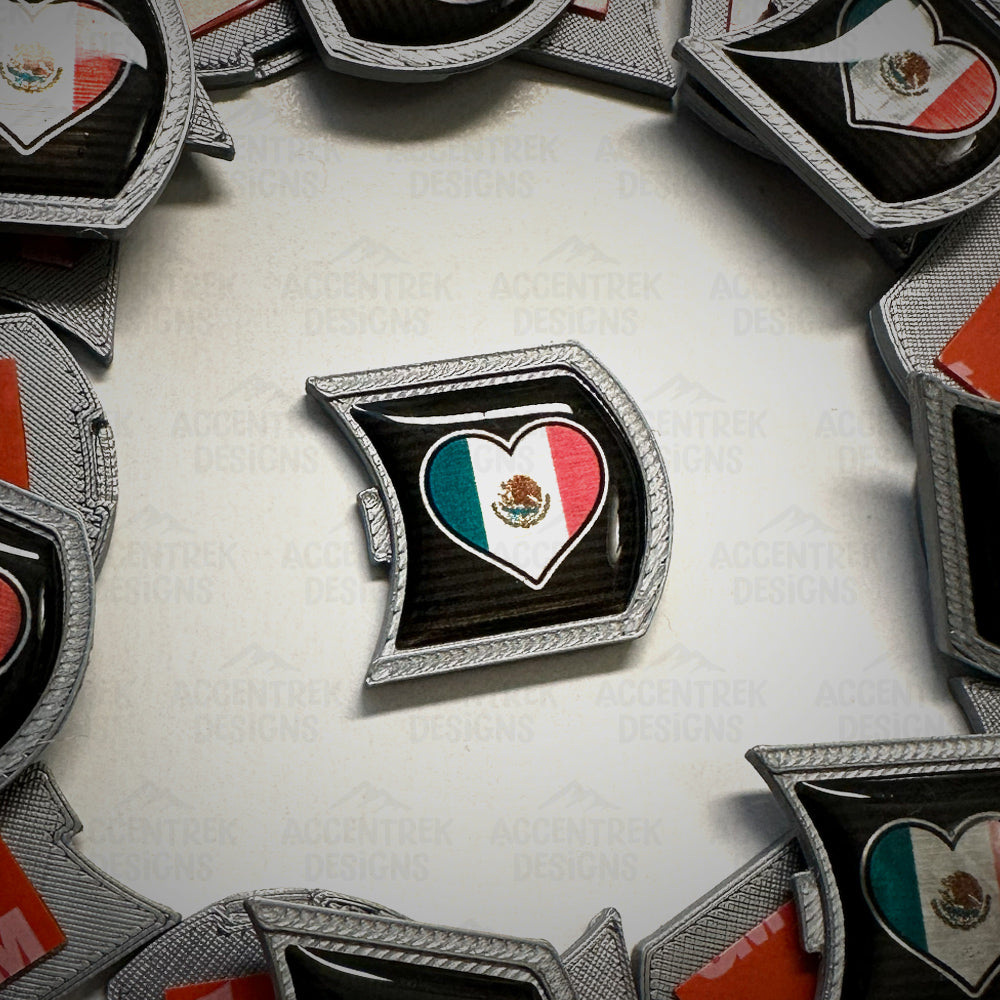 Mexico Flag Heart Lifestyle Badge