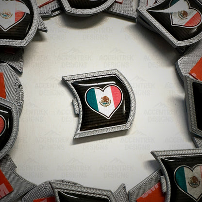 Mexico Flag Heart Lifestyle Badge