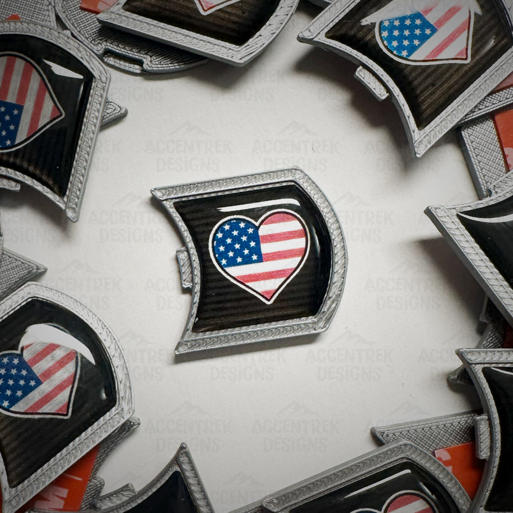 USA Flag Heart Lifestyle Badge