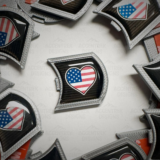 USA Flag Heart Lifestyle Badge