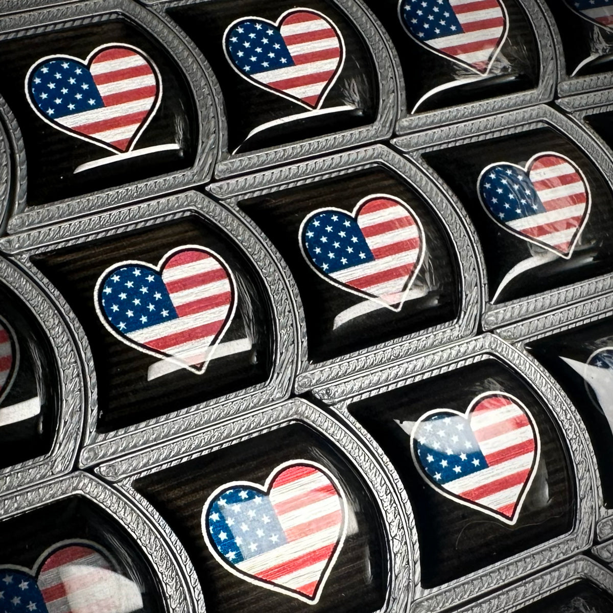 USA Flag Heart Lifestyle Badge