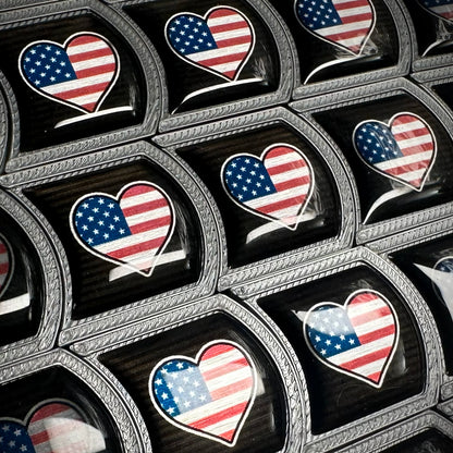 USA Flag Heart Lifestyle Badge