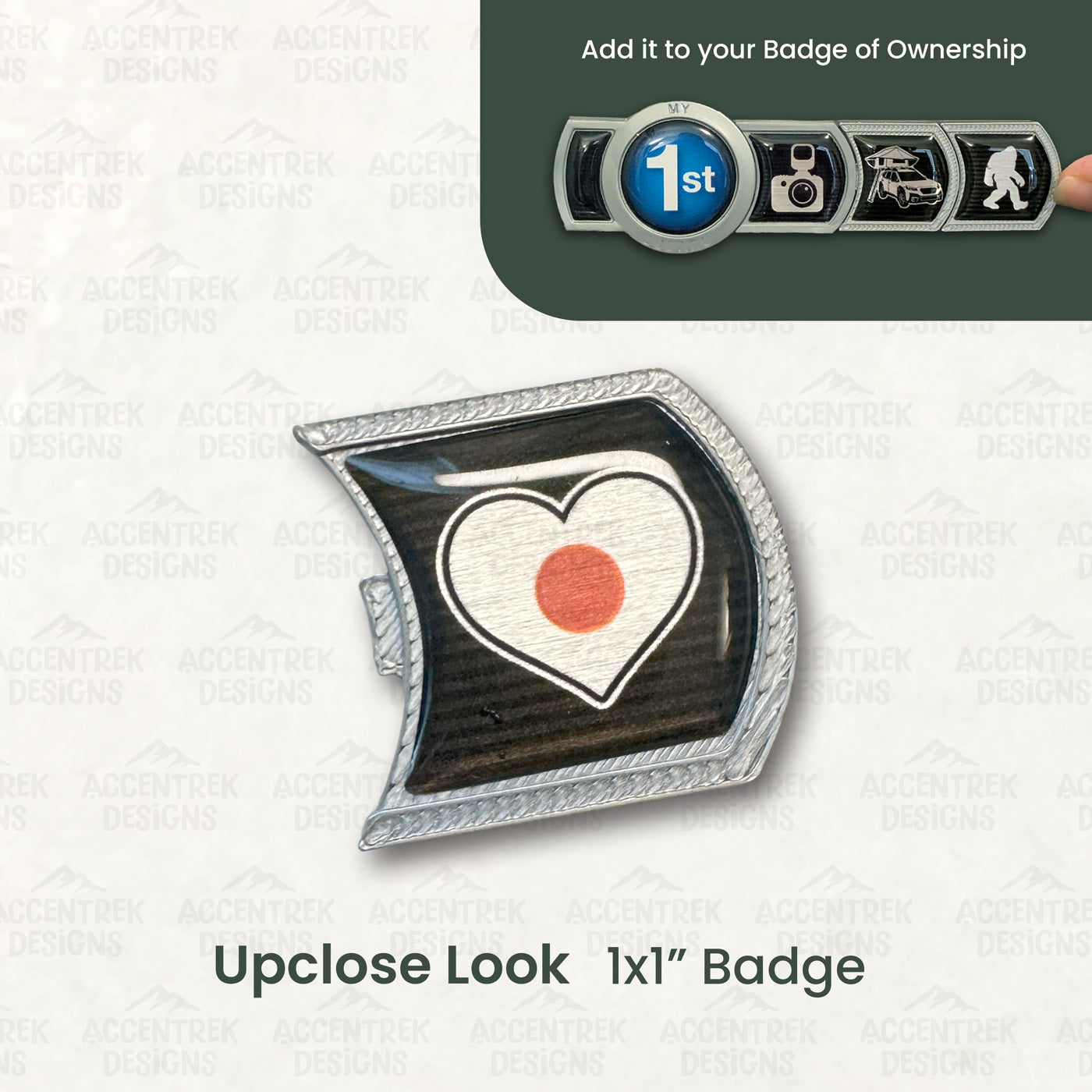 Japan Flag Heart Lifestyle Badge