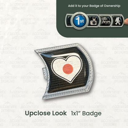 Japan Flag Heart Lifestyle Badge
