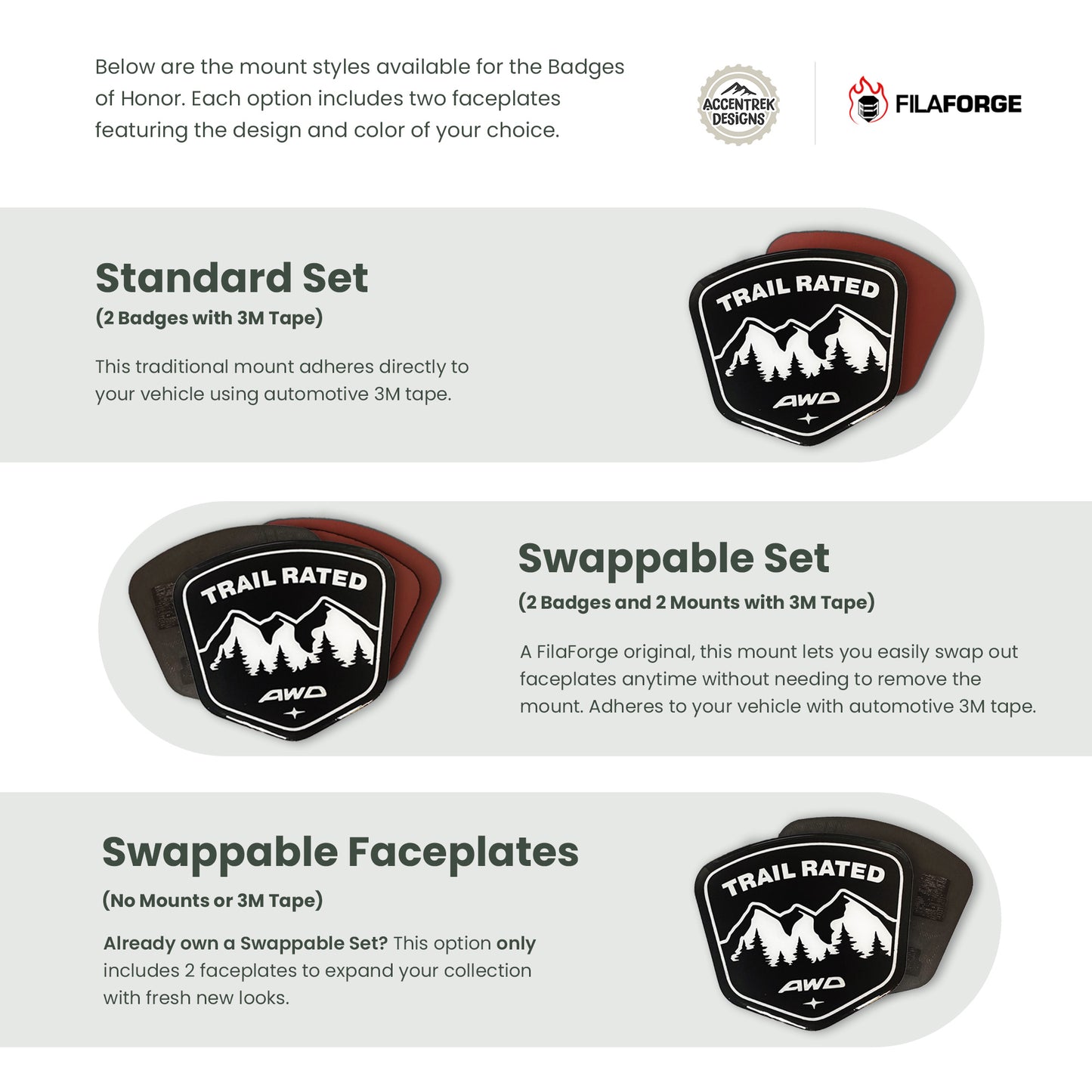 (Blemished) Trail Rated Badges of Honor Set