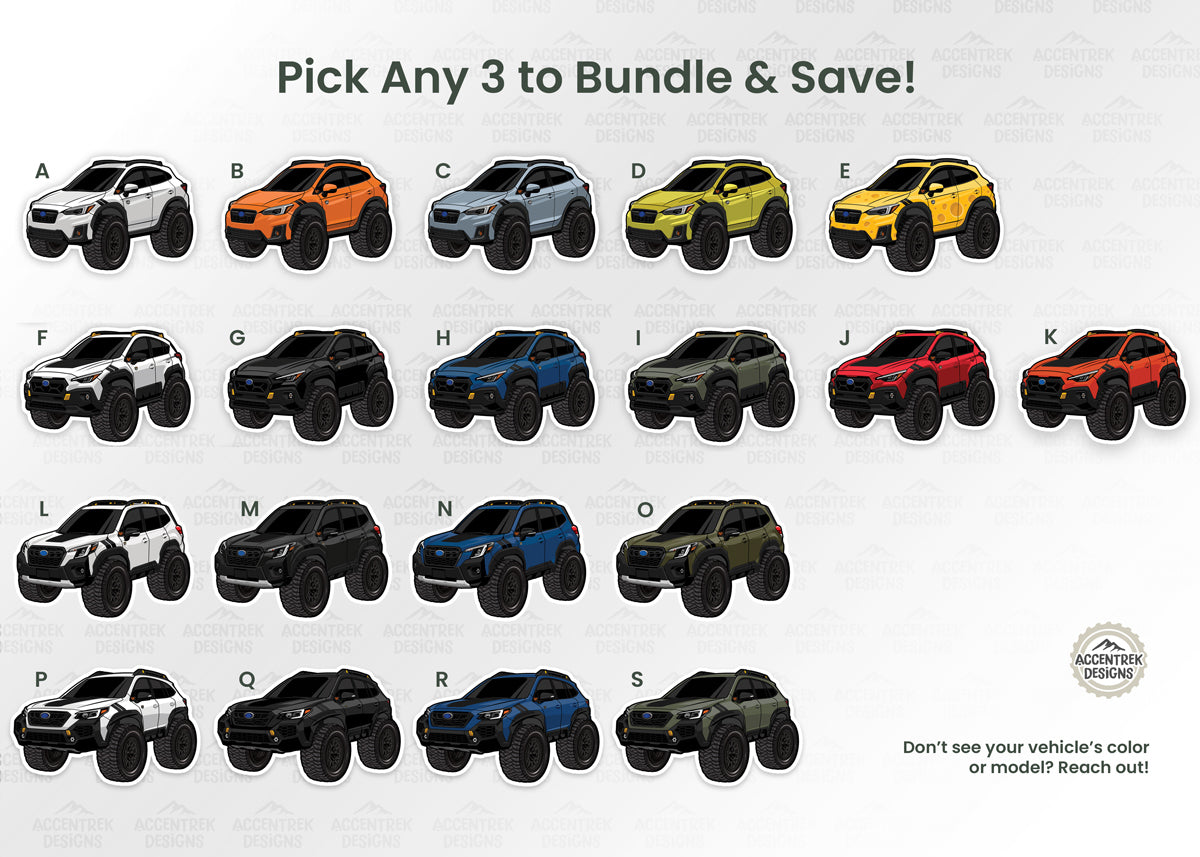 Offroad CARtoon Sticker Bundle (Pick Any 3)